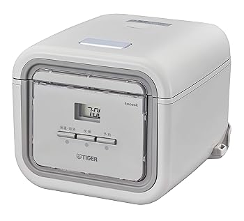 【中古】タイガー魔法瓶(TIGER) 炊飯器 3合 一人暮らし用 マイコン 同時調理機能付き tacook 炊きたて アッシュグレー JAJ-G550HA