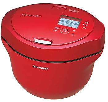 【中古】SHARP 水なし自動小銃膳立て鍋 HEALSiO ヘルシオ 熱っぽいまかない方 2.4L手合い 赤いこと系 KN-HW24G-R
