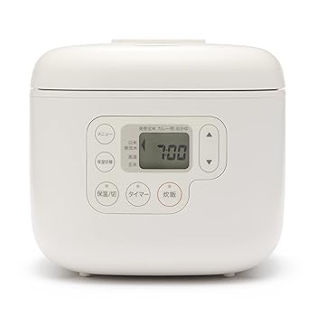 【中古】無印良品 しゃもじ置き付き炊飯器 3合 白 幅20.8×奥行25.4×高さ18.6cm MJ-RC3A3/12829065
