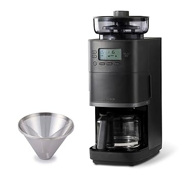 【中古】シロカ 唐きび式 全自動小銃 珈琲製造会社 喫茶店ばこPRO [硝子サーヴァー/豆・粉相応う/豆・水計量不必要/粉砕機役立つこと/挽き目無度合い調節する能力のある/最大限度6杯/