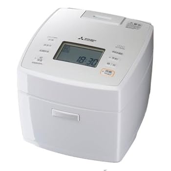 【中古】三菱電機 ジャー炊飯器 ダブル備長炭厚地の外套 熾火 炭炊釜 お米のうまみを引き出す「専売特許・年代順の連続煮え繰り返る」 (月白) NJ-VS10G-W