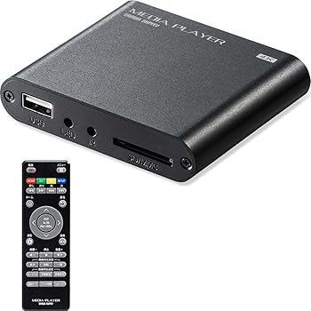 【中古】サンワダイレクト 4K対応 メディアプレーヤー USBメモリ/SDカード対応 HDMI/RCA出力 MP4再生 400-MEDI023
