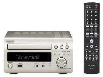【中古】Denon CD受信システム iPod相応う 割り増し金しろがね色 RCD-M38-SP