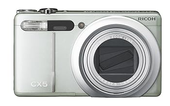 【中古】RICOH ハイブリッドAFシステム搭載 光学10.7倍ズーム CX5 グリーンシルバー CX5GS