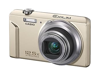 【中古】CASIO デジタルカメラ EXILIM 1610万画素 12.5倍 ゴールド EX-ZS150GD