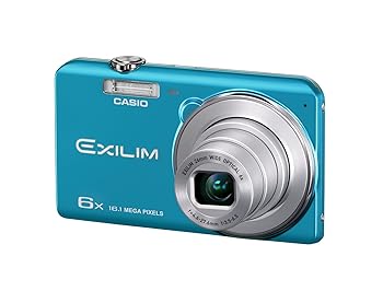 【中古】CASIO デジタル写真機 EXILIM 1610万絵素 6倍 青色 EX-ZS25BE