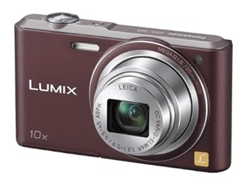 【中古】パナソニック デジタル写真機 ルミックス SZ3 光学10倍 赤銅色 DMC-SZ3-T