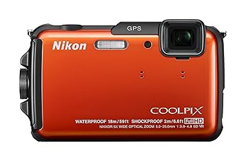 【中古】Nikon デジタル写真機 COOLPIX AW110 雨合羽18m 耐衝撃2m 太陽の光オレンジ色 AW110OR