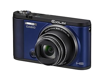 【中古】CASIO デジタル写真機 EXILIM EX-ZR1600BE 自分自身撮りチルト液晶 オートトランスファー役立つこと Wi-Fi/Bluetooth積み上げる 青み