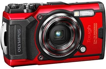 【中古】OM SYSTEM/オリンパス OLYMPUS デジタル写真機 Tough TG-6 赤いこと 1200万絵素CMOS F2.0 15m 雨合羽 100kgf耐荷重 GPS 内蔵Wi-Fi TG-6RED