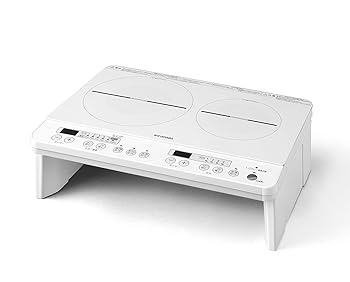 アイリスオーヤマ 2口 IHコンロ IHK-W13S-B 中古 IRIS OHYAMA 2口IHコンロ 脚付 IHK-W13S-B （ブラック） 据置き型IH