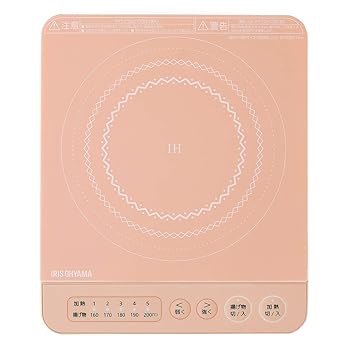 【中古】アイリスオーヤマ(IRIS OHYAMA) IHコンロ 1口 IHクッキングヒーター 1000W 卓上 デザイン IHK-T38-P ピンク