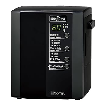 【中古】三菱重工 加湿器 スチームファン 蒸発式 roomist (木造和室6畳まで/プレハブ洋室10畳まで) ブラック SHE35XD-K