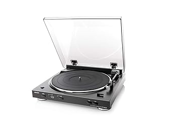【中古】デノン Denon DP-200USB アナログレコードプレーヤー フォノイコライザー付 フルオート カートリッジ付属保証なし ブラック DP-200USBK