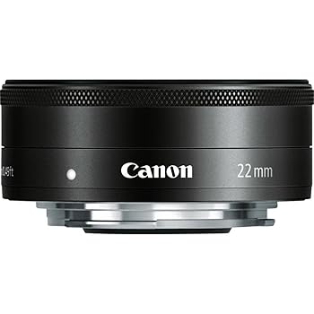 【中古】Canon 単焦点広角レンズ EF-M22mm F2 STM ミラーレス一眼対応 ブラック、黒色