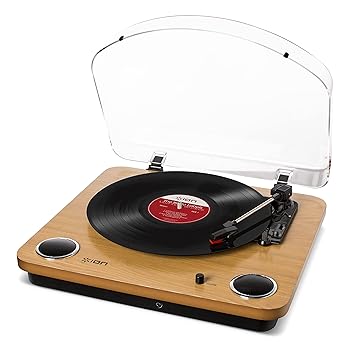 【中古】ION Audioレコードプレーヤー スピーカー内蔵 USB ヘッドホン端子 レコードの音をUSB接続でPCに録音可能 33-1/3、45、78回転対応 アイオン Max L