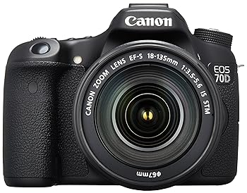 【中古】Canon デジタル一眼レフカメラ EOS70D レンズキット EF-S18-135mm F3.5-5.6 IS STM 付属保証なし ブラック EOS70D18135STMLK