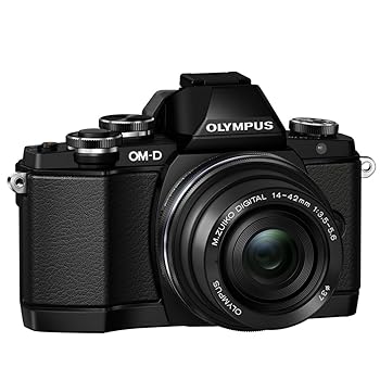 【中古】OLYMPUS ミラーレス一眼 OM-D E-M10 ED 14-42mm F3.5-5.6 EZレンズキット ブラック OM-D E-M10 LKIT BLK