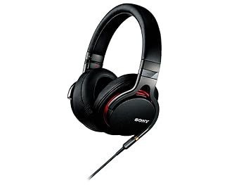 【中古】ソニー SONY ヘッドホン MDR-1A : ハイレゾ対応 密閉型 折りたたみ式 ケーブル着脱式/バランス接続対応 リモコン・マイク ブラック MDR-1A B
