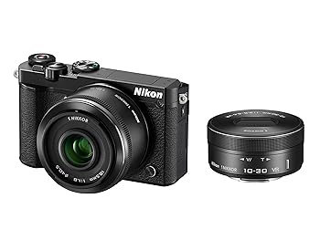【中古】Nikon 銀鏡受け答え一眼 Nikon1 J5 ダブルレンズキット 黒いこと J5WLKBK