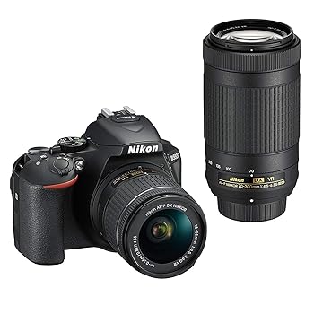 【中古】Nikon デジタル一眼一眼レフ写真機 D5600 ダブルズームキット 黒いこと D5600WZBK