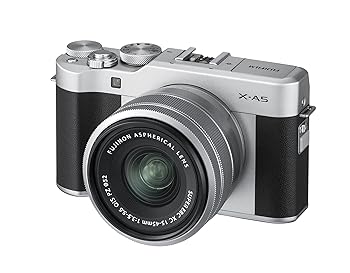 【中古】富士フイルム(FUJIFILM) 銀鏡受け答え一眼写真機 X-A5水晶体一揃いの道具 しろがね色 X-A5LK-S