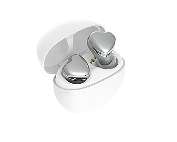 【中古】AVIOT TE-I3 ワイヤレスイヤホン 可愛い ハート型 小さい耳用 女性向け クリアハードケース同梱 Bluetooth 5.3 最大23時間 長時間再生 IPX4防水