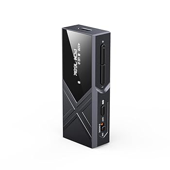 【中古】FIIO KA17 ブラック ブルー ポータブル USB DAC FIO-KA17-B FIO-KA17-L (ブラック)