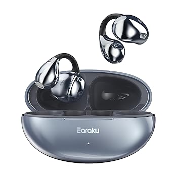 【中古】【音質至上主義・アクセ感覚のイヤーカフ型】 Earaku (イアラク) SoundClip ワイヤレスイヤホン オープンイヤー イヤホン イヤーカフ型 超軽量