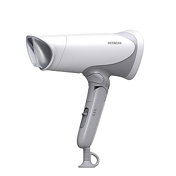 【中古】日立 ヘアドライヤー マイナスイオン 大風量1.5?/分 独立温冷切替ボタン 持ちやすいハンドル形状 HID-T500B W ホワイト