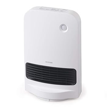 【中古】アイリスオーヤマ ヒーター セラミックファンヒーター 人感センサー 節電 省エネ 大風量 首振りタイプ 1200W 転倒オフ機能 速暖 小型 コンパクト