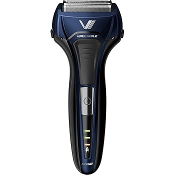 【中古】泉精器製作所 イズミ 電気シェーバー ソリッドシリーズ 4枚刃 往復式 本体丸洗い ブルー (替刃 + 1個) IZF-V559-A-EA