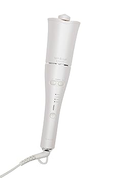 【中古】【海外対応・自動巻きヘアアイロン】spin & curl KINUJO シルクプレート プレミアムモデル ホワイト色 カールアイロン