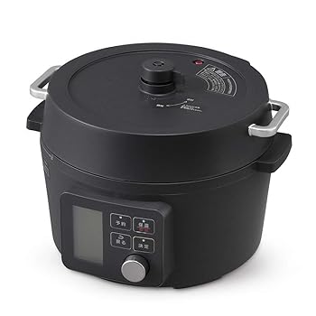 【中古】アイリスオーヤマ 電気圧力鍋 1台7役 80種類のレシピ本 時短・簡単・手軽調理鍋 4.0L ブラック KPC-MA4-B