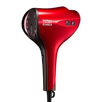 【中古】アデランス ドライヤー ヘアリプロ KAMIGA N-LED Sonic イタリアンレッド ヘアケア スカルプケア 大風量 コンパクト 温度自動調節 速乾 静電気防