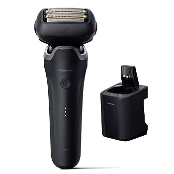 【中古】(非常に良い)パナソニック シェーバー ラムダッシュ PRO 5枚刃 電動 髭剃り メンズ ラムダッシュAI? 全自動洗浄充電器 ES-L570D-K 黒|ハッピーストア藤岡