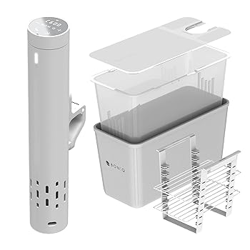【中古】【日本発 低温調理器専門メーカー】低温調理スターターセット BONIQ 3.0 ボニーク ホワイト 7L 低温調理容器 コンテナ 一式セット 家庭用 アプリ