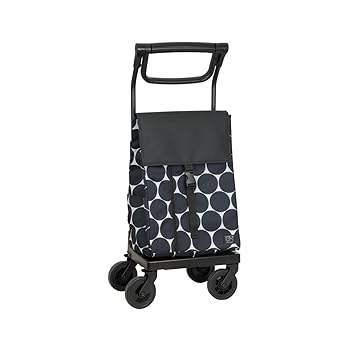 【中古】GRANMARIE[グランマリー] ショッピングカート 4輪 横押し 後ろ引き 2way 保冷 保温 買い物 保冷バッグ 保冷GM-124 ドットブラック