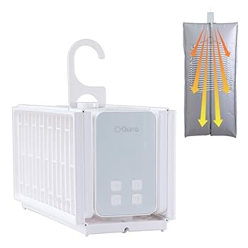 【中古】【全国テレビで紹介】Qurra ぽけどらい さっと 衣類乾燥機 小型 乾燥機 ポータブル衣類乾燥機 折りたたみ乾燥機 コンパクト 室内干し 工事不要