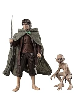 【中古】TAMASHII NATIONS S.H.フィギュアーツ フロド・バギンズ&ゴラム (ロード・オブ・ザ・リング) 約120mm PVC&ABS&布製 塗装済み可動フィギュア