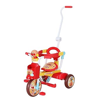 楽天市場】カジキリ付き三輪車 わくわくアンパンマンごうピースII