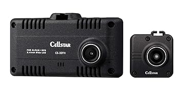 【中古】セルスター 2カメラドライブレコーダー CS-32FH 日本製 前後FullHD録画 GPSお知らせ機能 GPS 2.4インチタッチパネル 32GBmicroSD CELLSTAR