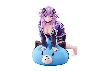 【中古】ブロッコリー 超次元ゲイム ネプテューヌ 「次元の旅人 ネプテューヌ」 寝起きVer. 1/8スケール ABS&ATBC-PVC塗装済みフィギュア