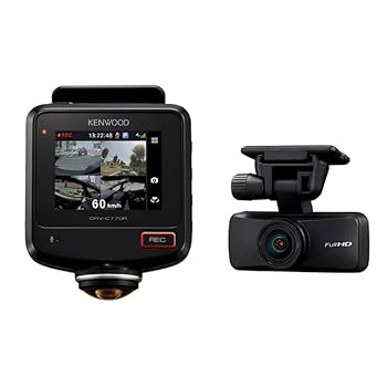 【中古】KENWOODケンウッドDRV-C770R水平360°全方位録画対応2カメラドライブレコーダーGPS/STARVIS/HDR搭載microSDカード32GB