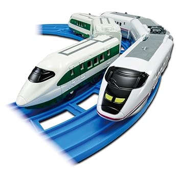 【中古】タカラトミー プラレール 200系カラー新幹線 (E2系) ＆ E3系新幹線 こまち ダブルセット 電車 おもちゃ 3歳以上