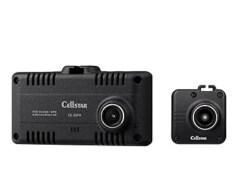【中古】セルスター ドライブレコーダー 前後2カメラ CS-33FH 200万画素/200万画素 FullHD HDR 2.45インチ タッチパネル microSD(32GB) 駐車監視機能 安
