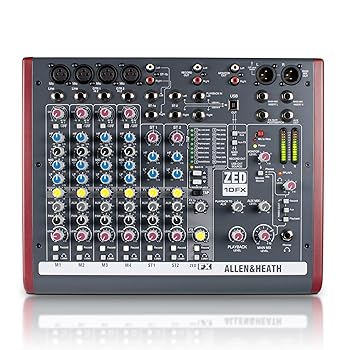 【中古】(非常に良い)ALLEN&HEATH USB・高品位エフェクト搭載・コンパクト・ミキサー ZED-10FX|ハッピーストア藤岡
