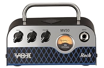 【中古】(非常に良い)VOX Nutube搭載 ギター用 超小型 ヘッドアンプ MV50 Rock 驚きの軽量設計 50Wの大出力 アナログ回路 自宅練習 スタジオ ステージに最適 持ち運び|ハッピーストア藤岡