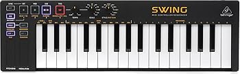 【中古】(非常に良い)ベリンガー USB/MIDIキーボード ステップシーケンサー アルペジエーター CV/GATE SWING BLACK|ハッピーストア藤岡