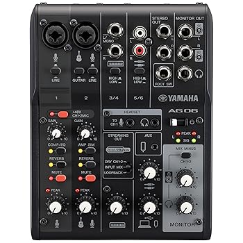 【中古】ヤマハ(YAMAHA) ライブストリーミングミキサー 6チャンネル ブラック AG06MK2 B｜ハッピーストア藤岡